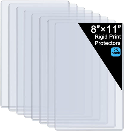 8.5" x 11" Hard Plastic Sheet Protectors, Rigid Clear Waterproof Protectors, Paper Sleeves Photo Plastic Sleeves (14 Pack)