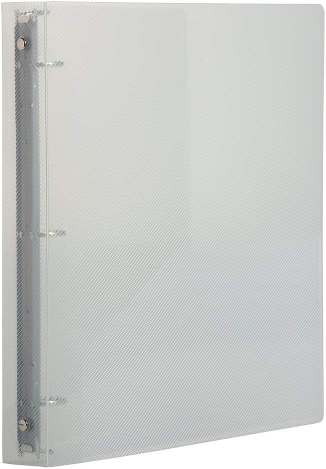 JAM PAPER Plastic 0.75 inch Binder - Clear 3 Ring Binder - Sold Individually