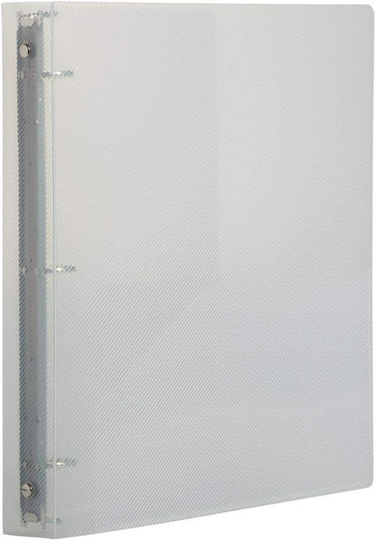 JAM PAPER Plastic 0.75 inch Binder - Clear 3 Ring Binder - Sold Individually
