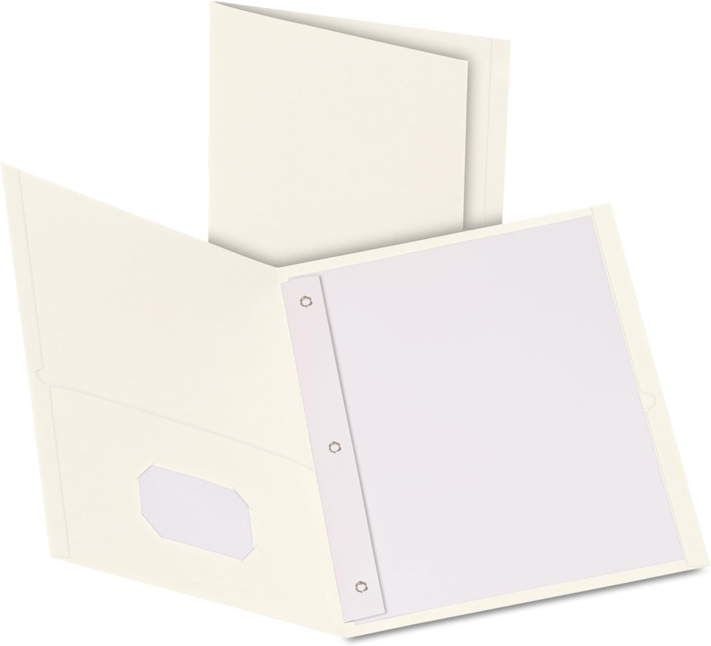 Oxford Two-Pocket Folders w/Fasteners, Red, Letter Size, 25 per Box (57711)