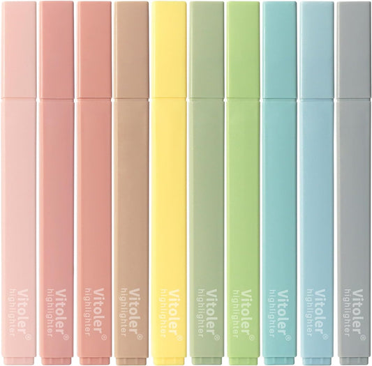 Piochoo Highlighters,20Pcs Highlighters Assorted Colors,Chisel Tip Bible Pens,Pastel Markers for Journaling Planner Notes Graduation Gifts