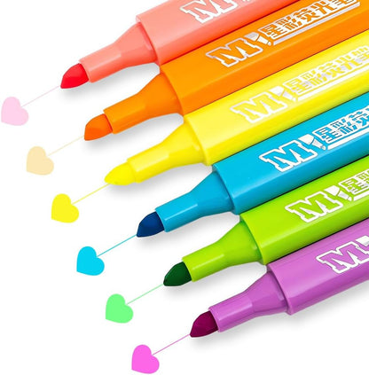 M&G 6-Pack Highlighters, Multicolor Quick-Dry No-Bleed Ink, Soft Chisel Tip Highlighters for Office Documents, Journaling, and Planners