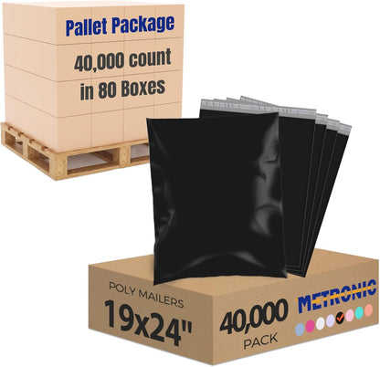 Metronic Poly Mailers 10x13 100 Pcs | Small Shipping Bags for Clothing | Mailing Bags for Small Business, Shipping Envelopes,Packing Bags in Black