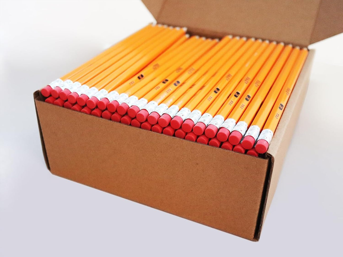 S & E TEACHER'S EDITION 432Pcs Pencils & Erasers Tops Set, 288 Pcs Pre-sharpened pencils No. 2, with 144Pcs Eraser Caps, #2 HB pencil sharpened, Back to school, 432Pcs/box.