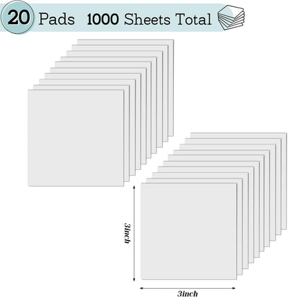 Transparent Sticky Notes - Pastel Color Clear Sticky Notes, 3x3 inch, Waterproof, 300 Sheets for College, School & Office