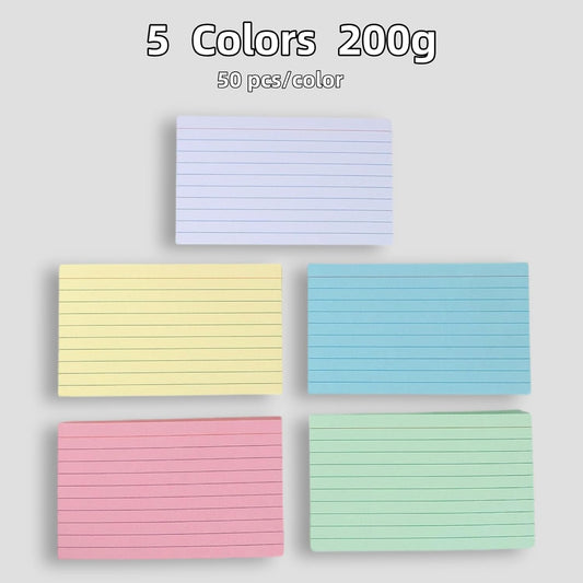 250 Count 3 x 5 Inch Colorful Index Cards, Heavy Duty Neon 250 Sheets Lined Flashcards for Studying, Office & Home Use (Multicolored with Ring B)