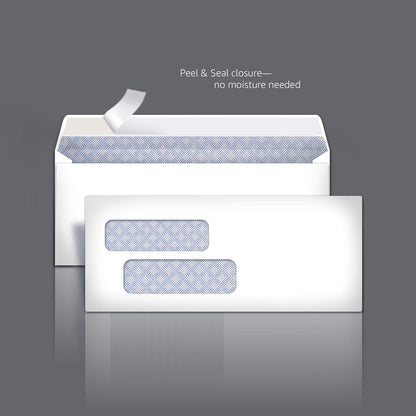 Amazon Basics #9 Security Tinted Double Window Envelopes for Invoices and Documents, Self-Seal, 3-7/8" x 8-7/8", White, 500-Pack