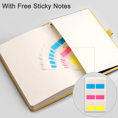 EMSHOI Graph Paper Notebook - 256 Pages A5 Graph Notebook/Journal, Hard Cover, 120gsm Thick Paper, Smooth PU Leather, Inner Pocket, 5.75'' × 8.38''-Black