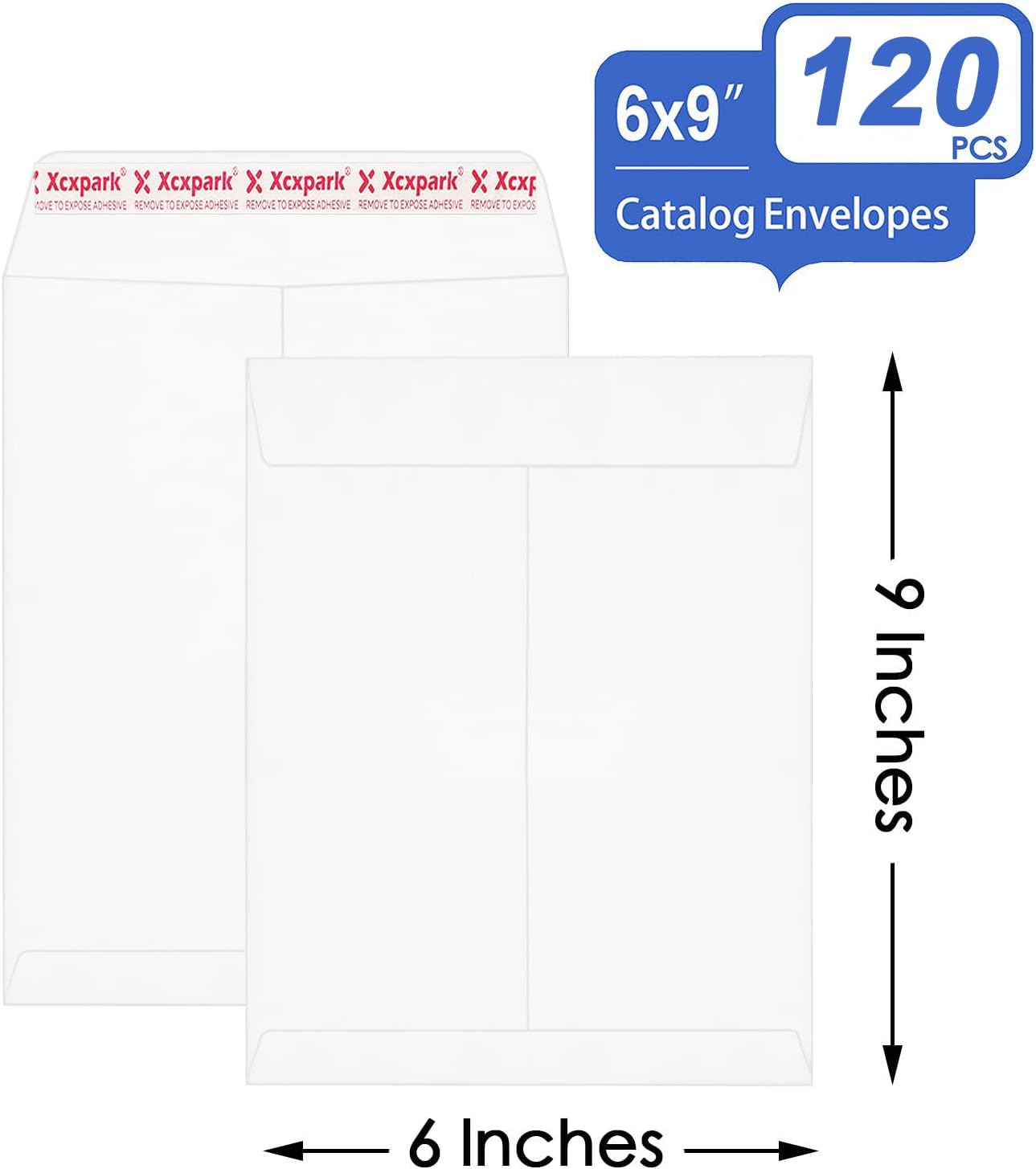 Xxcxpark 250 PCS 6x9 inches Security Catalog Envelopes Printable Self Seal Envelopes, Anti Tear brown Kraft Envelopes for Invitation Cards, Pictures, Photos, Documents