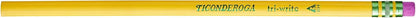 Ticonderoga Tri-Write Wood-Cased Pencils, 2HB Soft, Yellow, 12 Count