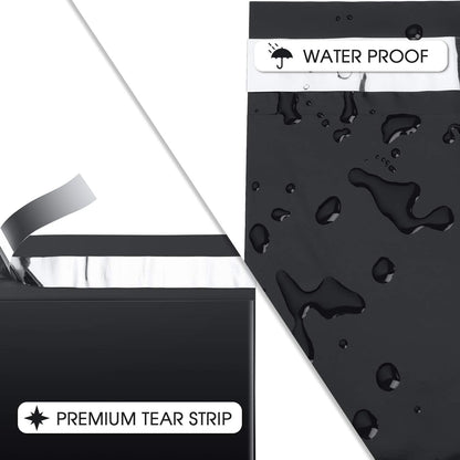 Metronic Poly Mailers 10x13 100 Pcs | Small Shipping Bags for Clothing | Mailing Bags for Small Business, Shipping Envelopes,Packing Bags in Black