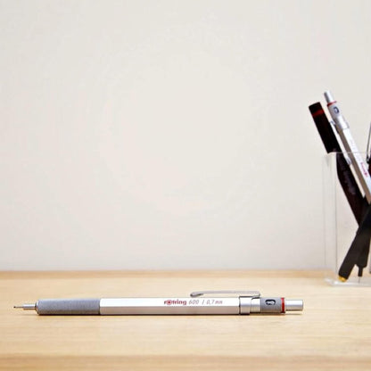 rOtring 600 Mechanical Pencil, 0.7 mm Lead, Silver Metal Barrel - For Technical Writing, Drawing, Sketching