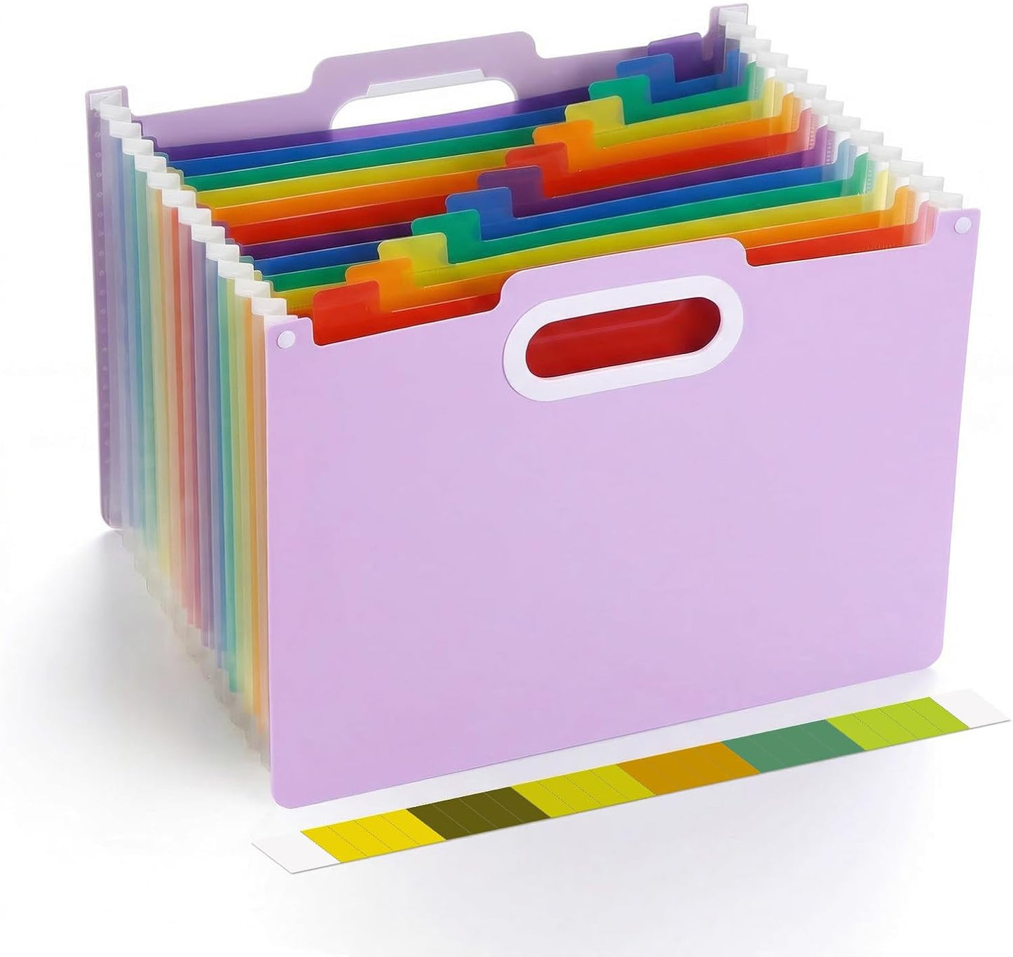 Comix Expanding File Folder, 13 Pockets Accordion File Organizer, Letter/A4 Size Document Organizer for Home Office School, Pink