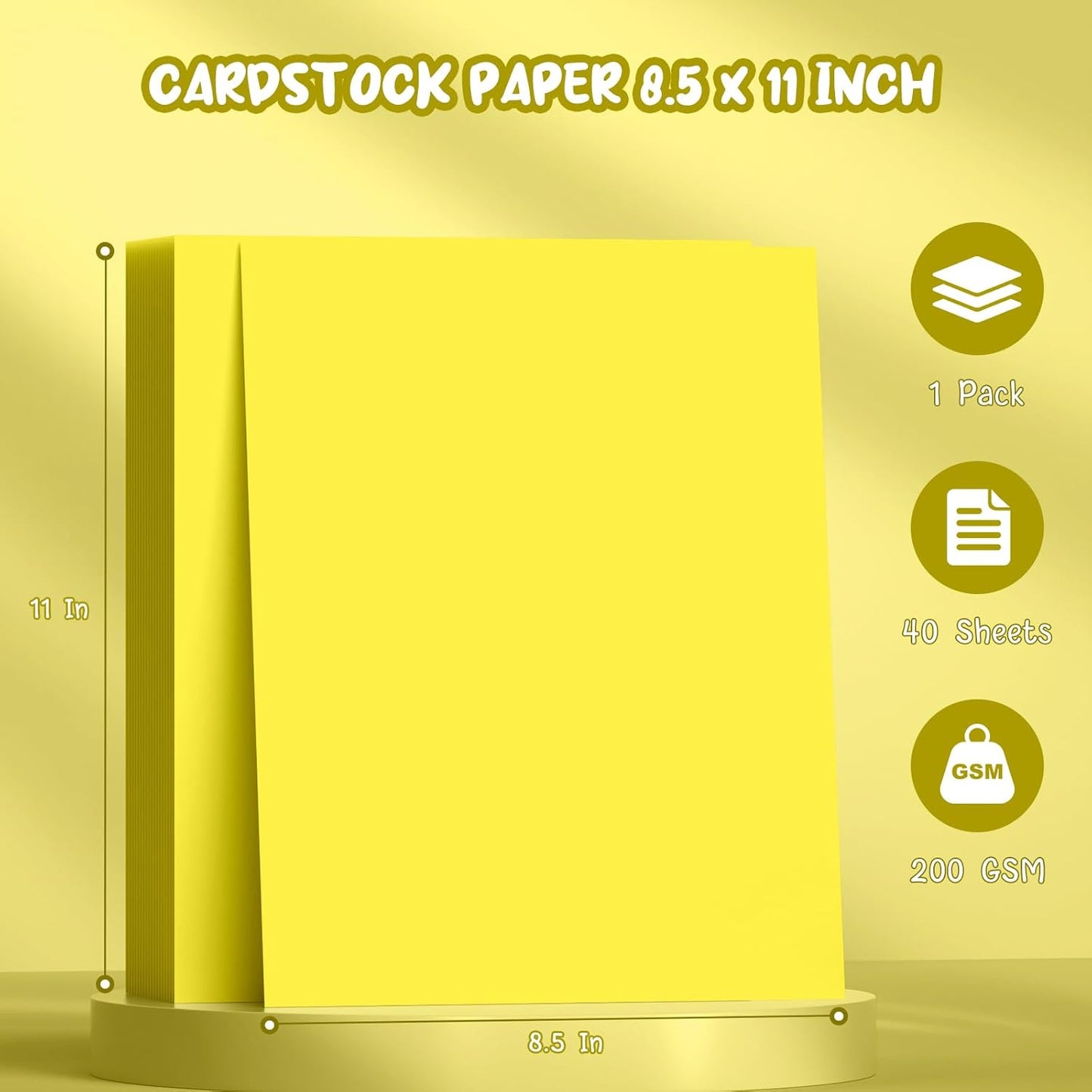 40 Sheets Cream Cardstock Paper 8.5 x 11, Ivory Cardstock Printer Paper 8.5x11, Off White Card Stock Paper 8.5 x 11, 200 GSM Construction Paper for DIY Cards, Greeting Cards, Wedding Invitations