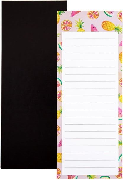 Juvale 6-Pack Magnetic Grocery List Pad for Fridge- Cute Shopping List Paper Note Pads for Refrigerator, To-Do Memos (6 Fruit Designs, 60 Sheets Each)
