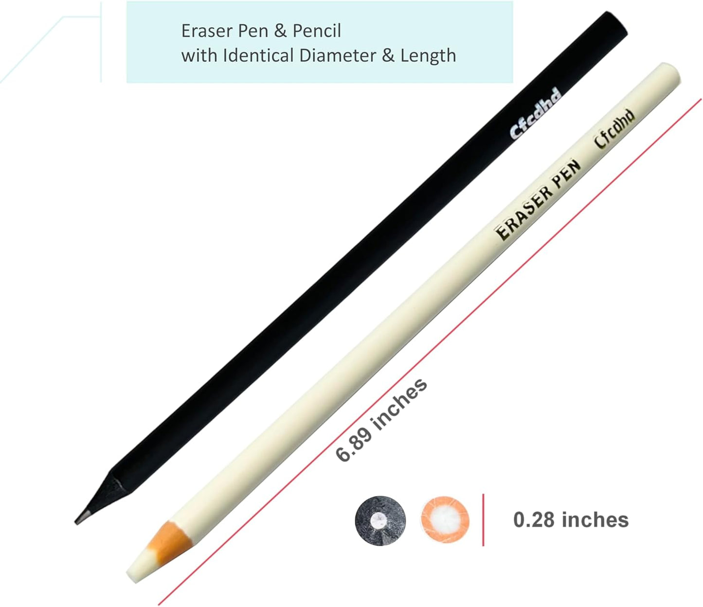 9 Pack HB Pre-Sharpened Wooden Graphite Pencils with 3 Pen Erasers & 1 Sharpener, Ideal for Writing, Drawing & Sketching, Perfect for Students, Adults, Artists, Kids & School Office Use