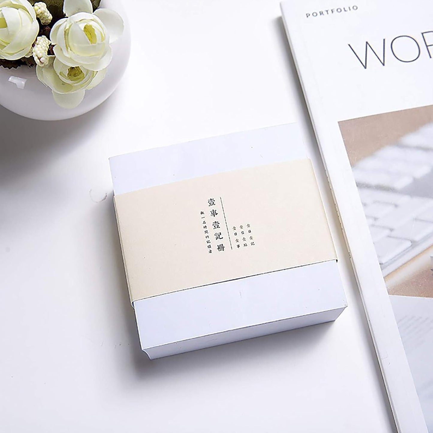 VANRA Note Cube 4 x 4 Inch (Not Sticky) Memo Cube Refill (No Holder) Tear-Off Pages (Not Loose) Blank Scratch Pads, 400-Sheets/Cube (Ivory White)