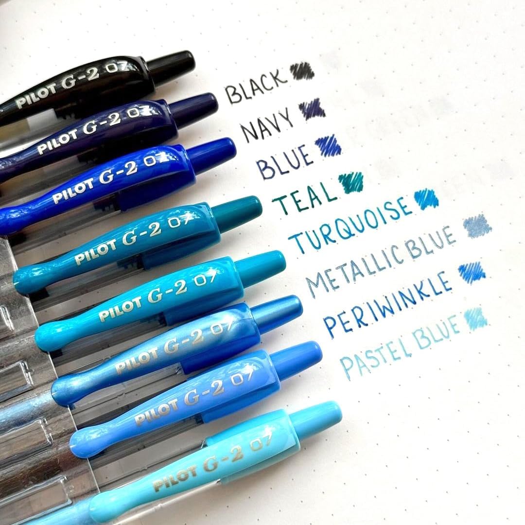 Pilot, G2 Premium Gel Roller Pens, G2 Boost Pink Pack, The Colors of Optimism, 8 Pack Pouch, Fine Point 0.7 mm, Assorted