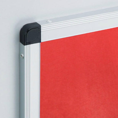 VIZ-PRO Large Fabric Bulletin Board/Foldable Notice Board Felt Gray, 60 X 48 Inches, Silver Aluminium Frame