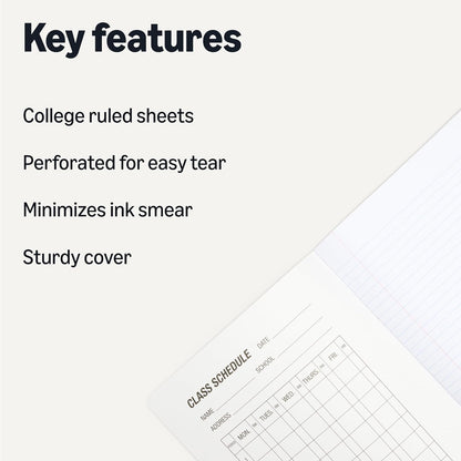 Amazon Basics Composition Notebook, College Ruled, 100 Sheets, 9.75" x 7.5", Assorted Marble Colors, 12-Pack