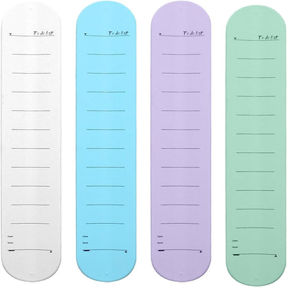 Wrist Notepad 4-Pack, Silicone Memo Wristbands, Reusable Reminder Bracelet Erasable Write-On Band, Waterproof Notepad Wristbands for Daily Tasks Lists