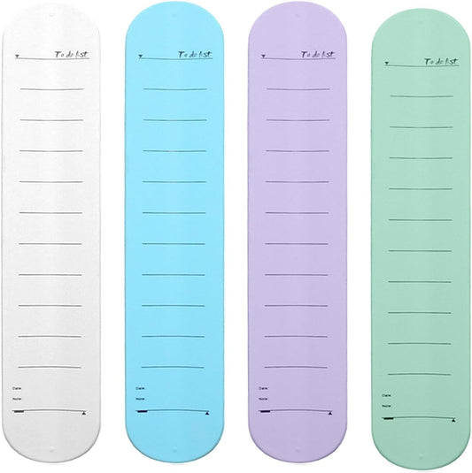 Wrist Notepad 4-Pack, Silicone Memo Wristbands, Reusable Reminder Bracelet Erasable Write-On Band, Waterproof Notepad Wristbands for Daily Tasks Lists