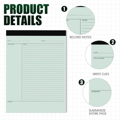 PerKoop 4 Pcs Writing Note Pads Notes System 8.5 x 11 Inches College Ruled Legal Pads Lined Paper Notebooks for Office School Teacher Students College Business, 45 Sheets Per Pad (Multicolor)