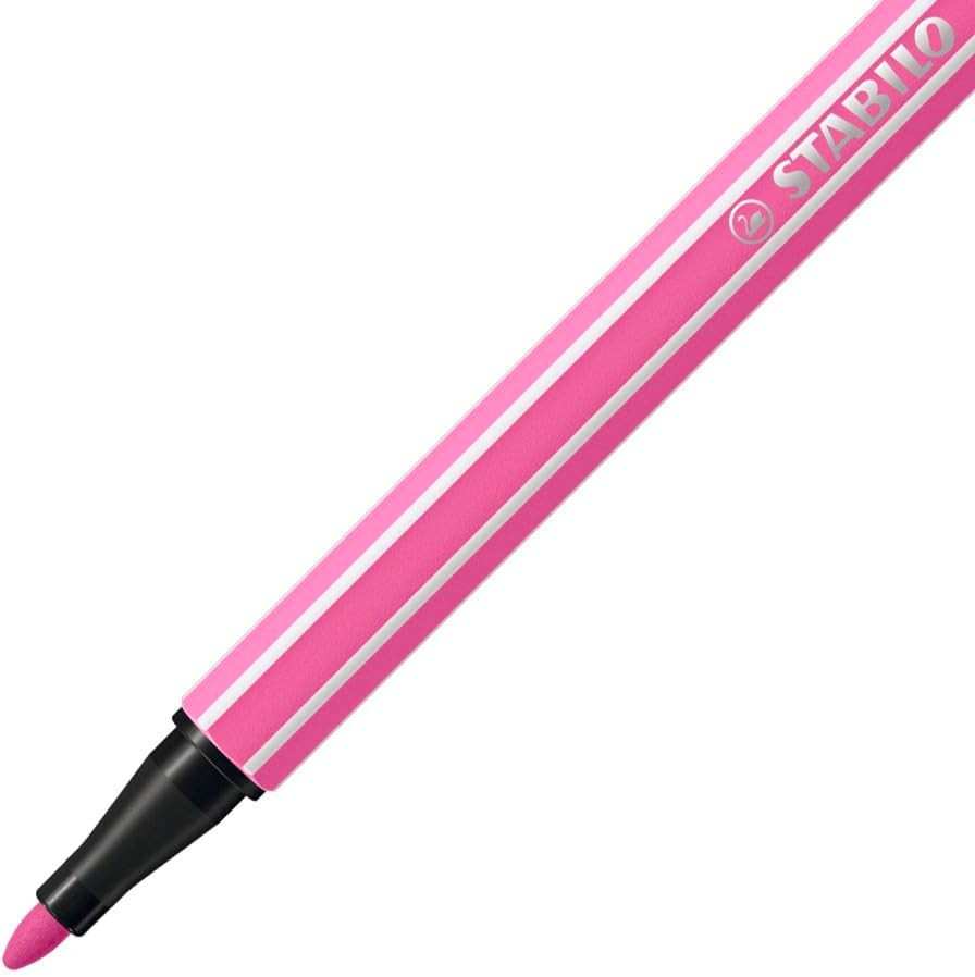 STABILO Premium Felt Tip Pens & Fineliner Pen 68 Point 88 - Shades of Pink - Pack of 8