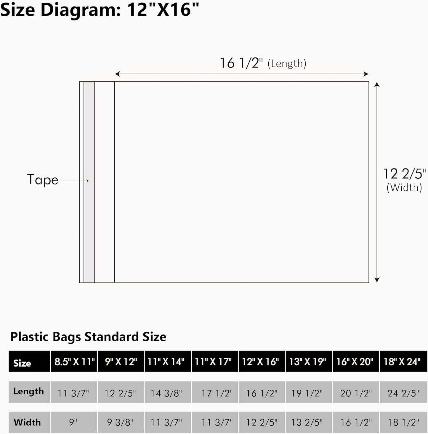 50 Pack Acid-Free Crystal Clear Sleeves Storage Bags for 8.5x11 Art Prints/Pictures/Photos/Framing Mat Mattes (Bag Size: 9"x11 3/7")
