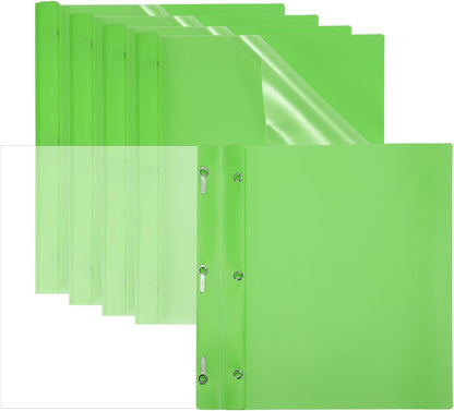 PATIKIL Plastic Report Covers with Prong, 5 Pcs 80 Sheet Clear Front Presentation Binders with 3 Metal Prong Fasteners Report Folder for Resume Documents Files Letter, Purple