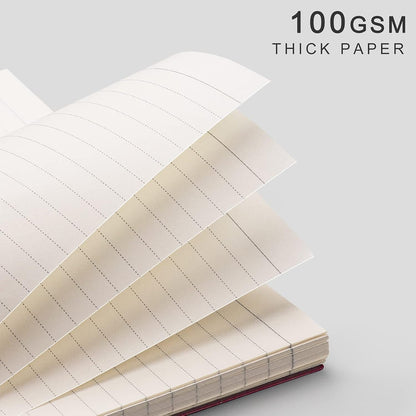 EMSHOI Dotted Journal Spiral Notebook 5.7" x 8.22" - 4 Pack 640 Pages 100gsm Thick Paper, A5 Dot Grid Notebook, Plastic Hardcover Dotted Notebook for Journaling Writing