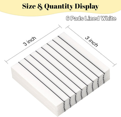 3x3 Inch Transparent Sticky Notes 300 Sheets, Clear Translucent Lined Self-Adhesive Memo Repositionable Reminder Pad for Office, College Students, Planners, Journals, School Supplies (Purple)