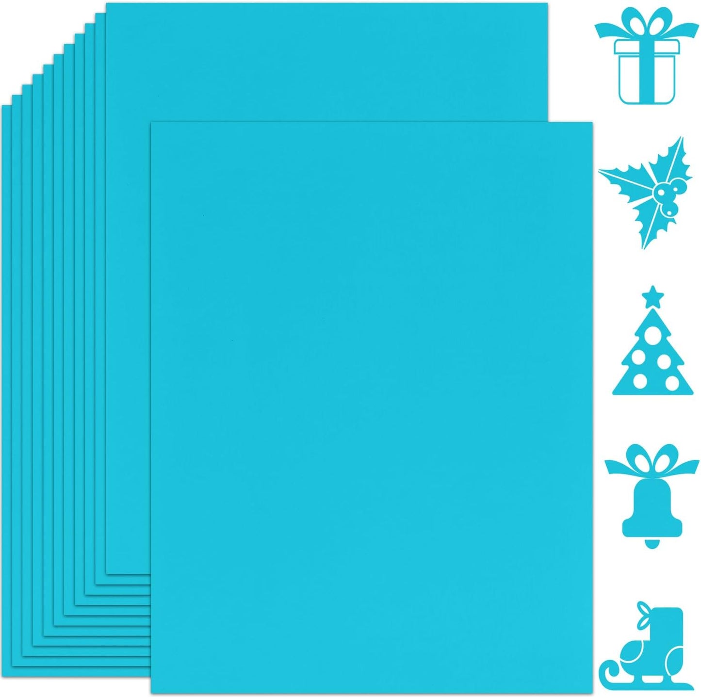 25 Sheets Black Cardstock Paper 8.5'' x 11'', 250gsm/92lb Thick Paper for Scrapbook, Invitations, Printing and DIY Cards