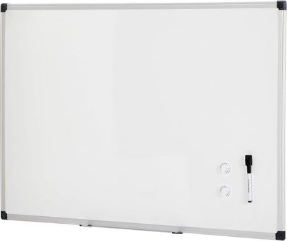 Amazon Basics Magnetic Dry Erase Whiteboard, 36 x 48-inch, Aluminum Frame, Silver/White, Easy to Install