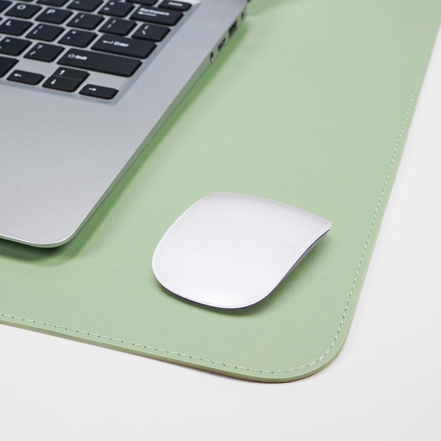 Large Desk Mat 47.2" x 17" Leather Desk Pad Protector with Natural Cork & PU Leather, Non-Slip Office Desk Mat, Large Mouse Pad, Waterproof Desk Blotter pad for Office&Home(Black)