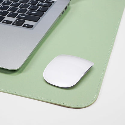 Large Desk Mat 47.2" x 17" Leather Desk Pad Protector with Natural Cork & PU Leather, Non-Slip Office Desk Mat, Large Mouse Pad, Waterproof Desk Blotter pad for Office&Home(Black)