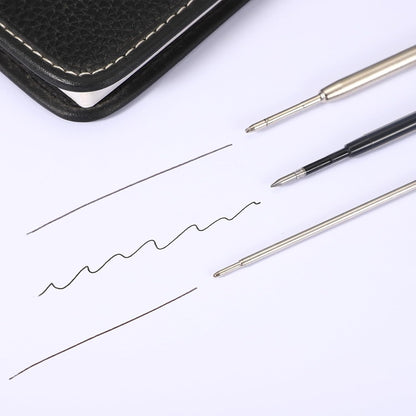 PATIKIL 0.5mm Pen Ink Refills, 10 Pcs 3.9" Ballpoint Refill Fine Point Metal Compatible Replaceable Replacement for Retractable Pen Writing Office, Black