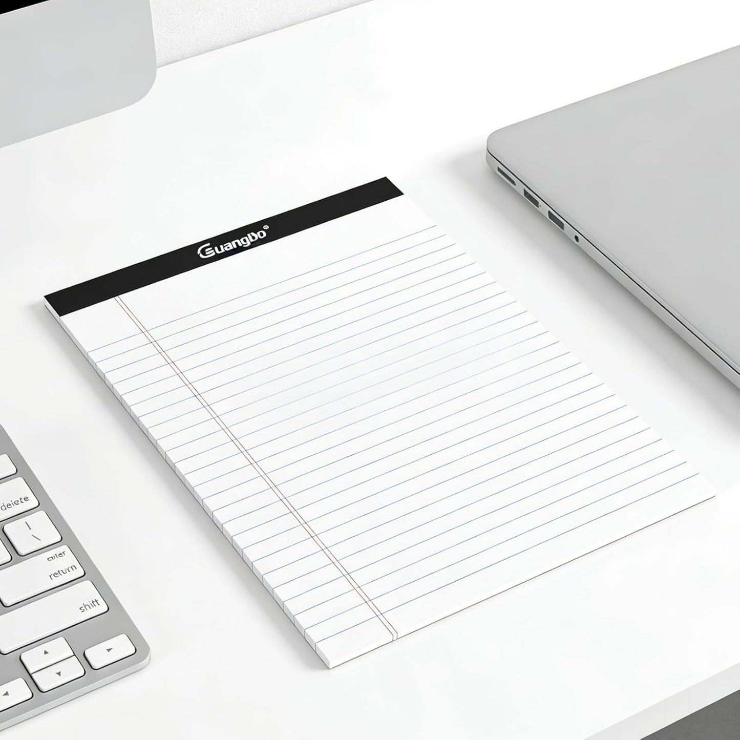 12 Pack White Legal Pads 8.5 x 11 Wide Ruled Note Pad 50 Sheets Notepads Micro Perforated Writing Pad for Work Study Daily Note Taking List