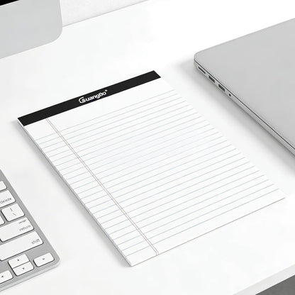 12 Pack White Legal Pads 8.5 x 11 Wide Ruled Note Pad 50 Sheets Notepads Micro Perforated Writing Pad for Work Study Daily Note Taking List