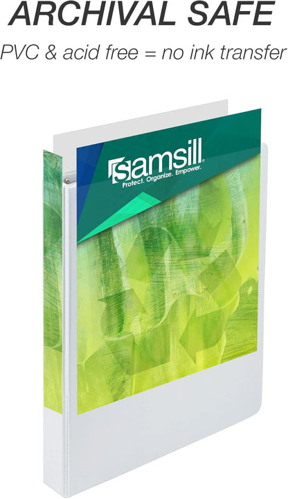 Samsill Plant-Based 2 Inch Durable Round Ring, View Binder, Eco-Friendly, USDA Certified Biobased, Single, Turquoise