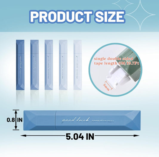 5Pcs Mini White Out Correction Tape, Portable White Out Tape for School Office Students Writing Supplies (Purple)