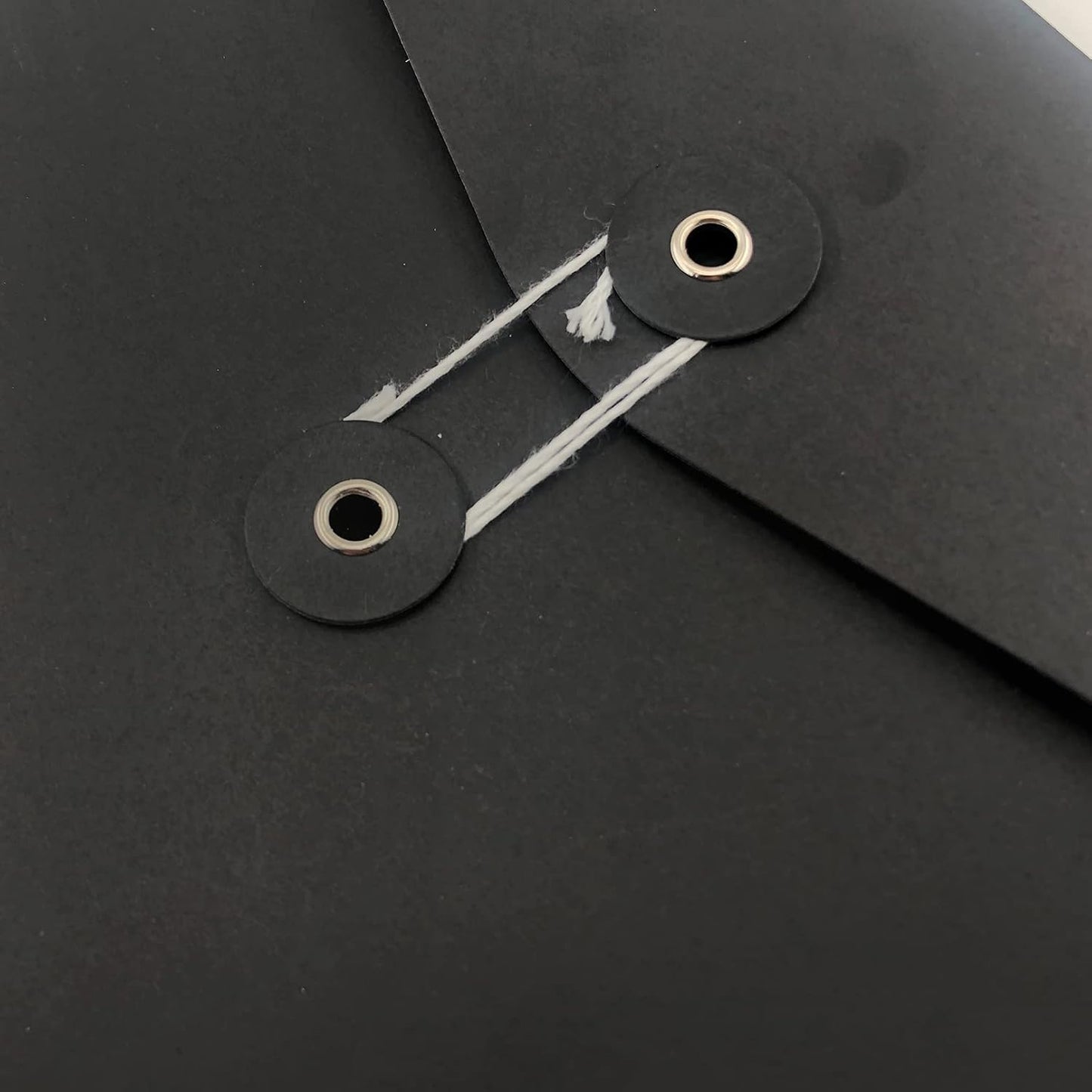 VANRA Kraft Paper A4/C4 File Folders Filing Envelope Folder Pack of 5, Filing Envelope Folder Jacket Document Letter Organizer with String Closure for School,Office (Black)