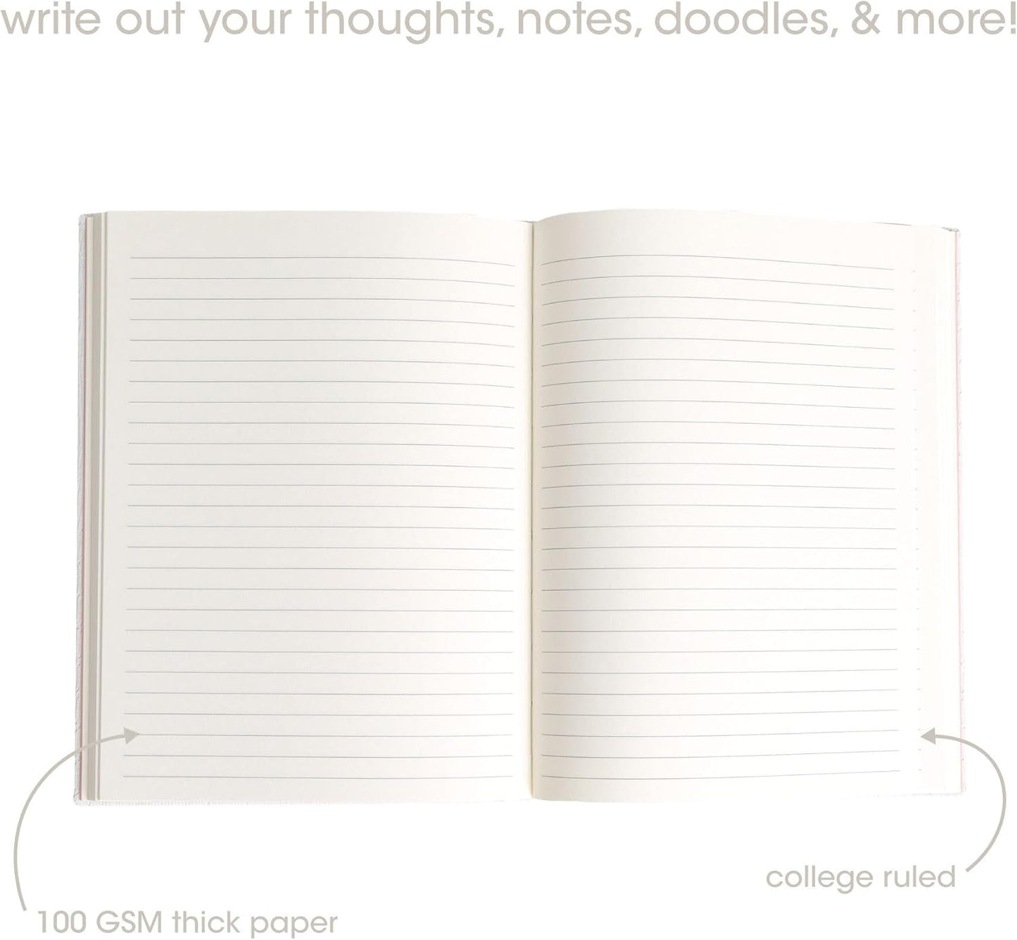 Pearhead Blue Matchbook Hardcover Journal, 6x8 College-Ruled Lined Notebook, 200 Pages, Trendy Writing Journal for Work, School & Everyday Notes