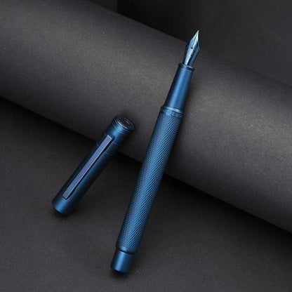 Hongdian Matte Black Forest Rollerball Pen with Schmidt Black Ink Refill, Classic Design with Metal Case for Business Signature