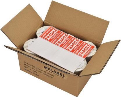 MFLABEL 4x6 Thermal Shipping Labels - 2 Rolls of 250, Perforated & Smudge-Proof Direct Thermal Labels Compatible with Rollo, Zebra, for Amazon UPS FedEx Shopify