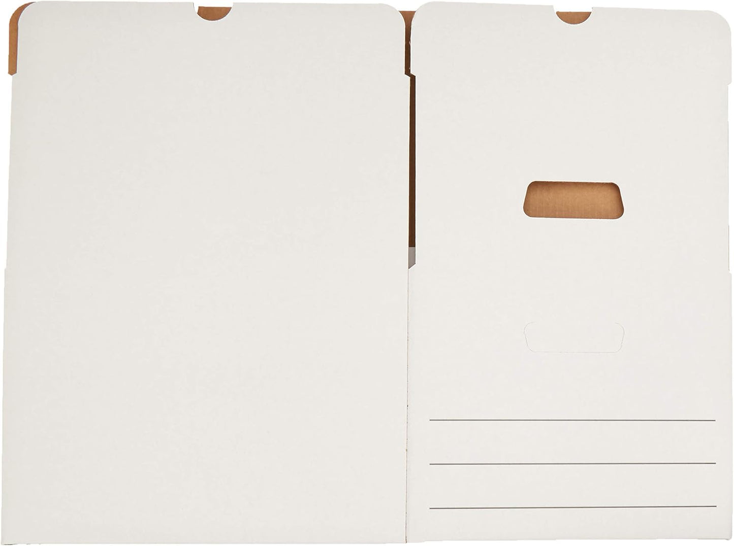 Amazon Basics Storage/Filing Boxes with Lift-Off Lid, Letter/Legal Size, Collapsible, Tape-Free Assembly, White, 16.2" L x 12.5" W x 10.5" H, 20-Pack