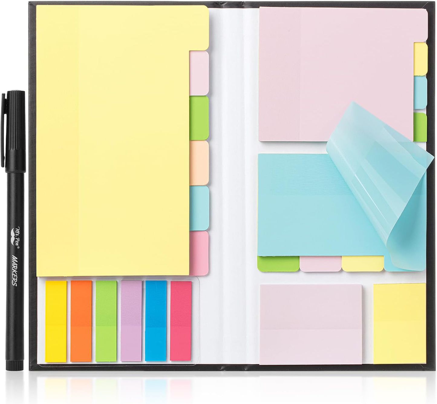 Mr. Pen- Sticky Notes Set, 410 Pack, Ruled, Dotted & Blank Notes with 150 Index Tabs, Divider Sticky Pads for Bible Study, Office, School, Planning, Journaling & Organization