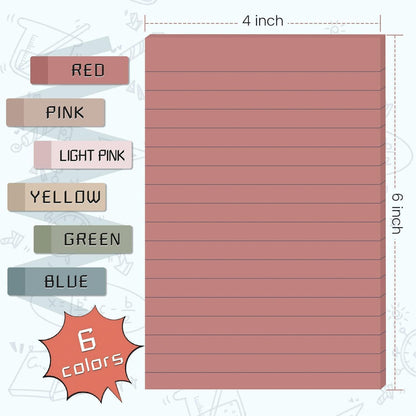9 Pads Lined Sticky Notes 4x6 inch Post, Yellow, Clean Removal, Self-Stick Pads, Large Sticky Notes Easily Used for Home, Office, School, 40 Sheets/Pad