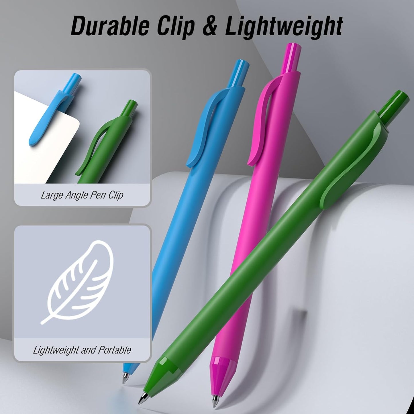 Bulk Pens - 108 Pack Black Pens 1.0MM Medium Point Ballpoint Pens, Smooth Writing No Bleed Retractable Ball Point Pen (Black)