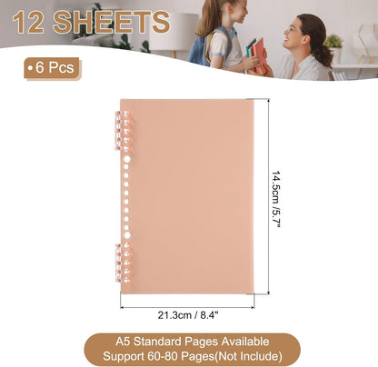 PATIKIL 12 Pack Binding Covers, A5(8.4x5.7 Inch) 22 Mil Plastic Notebook Covers Sheets with Binding Comb for Book Report Presentation, Light Blue